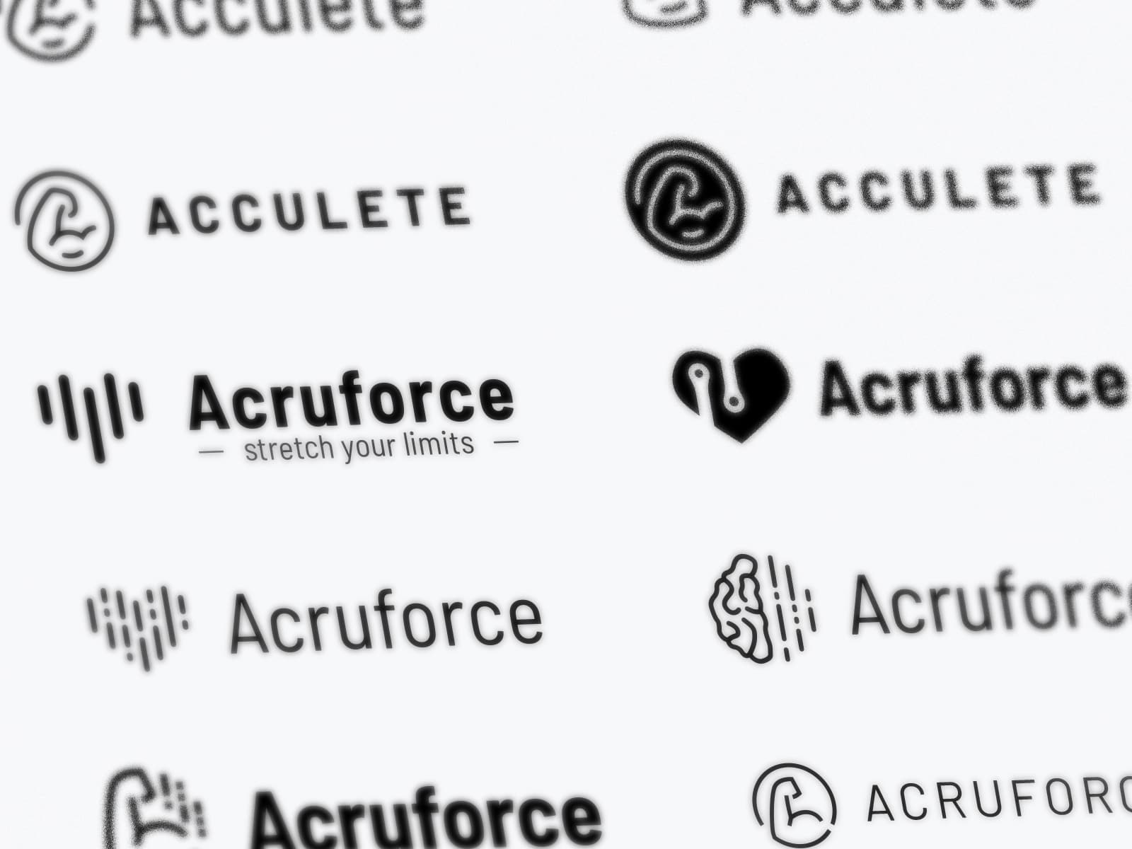 Acculete logo drafts